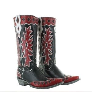 Miles City - Women’s Old Gringo Black and Red Boots